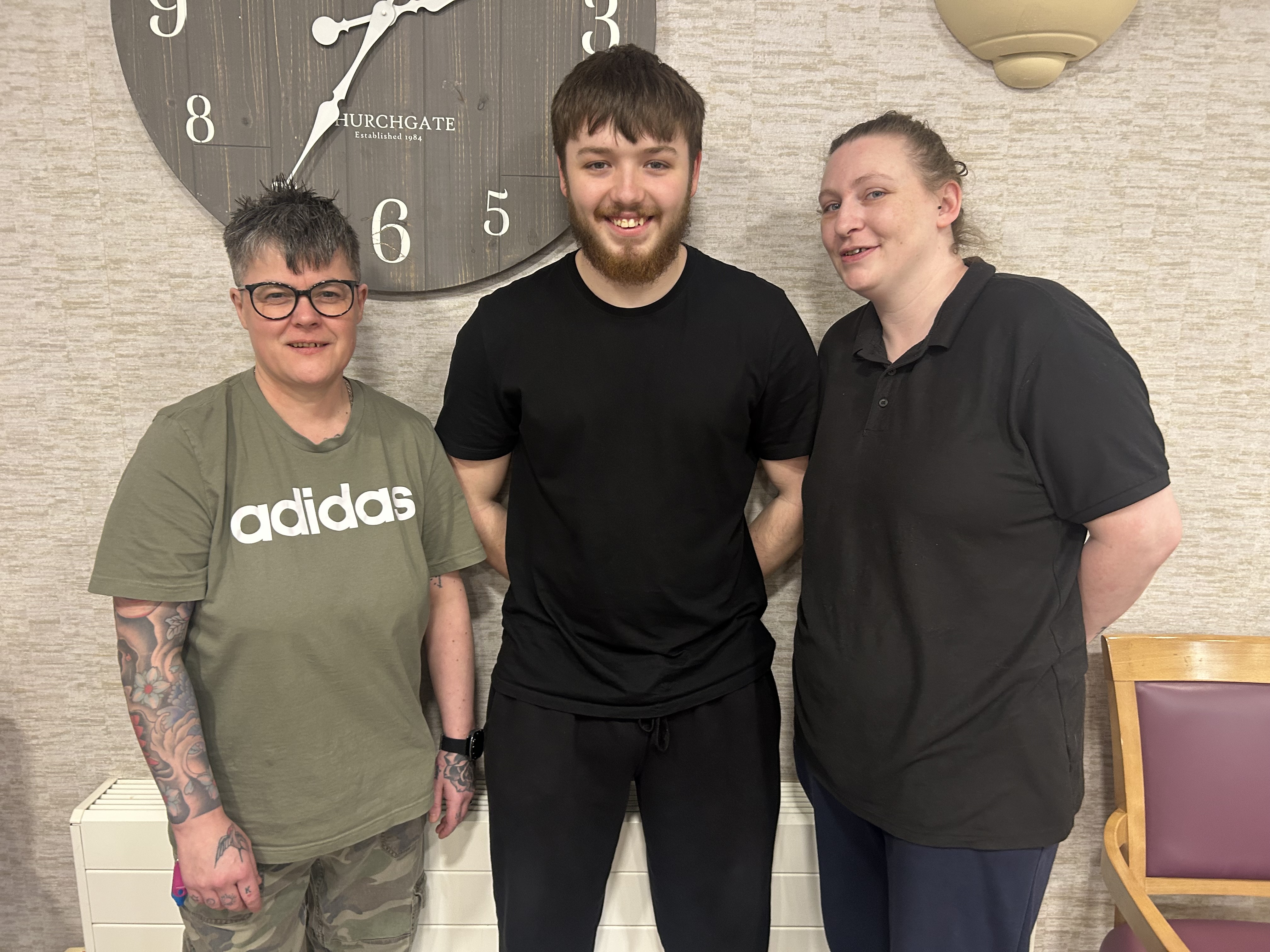 Pictured (L-R) Belong Macclesfield's Sioned Breeze, Tyler Jones, and Katherine Allman