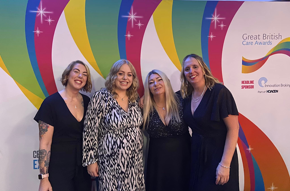 Pictured: Belong at Home Warrington team at the Great North West Care Awards   