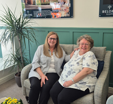 Admiral Nurse Bridget Lawler and a Belong Customer 