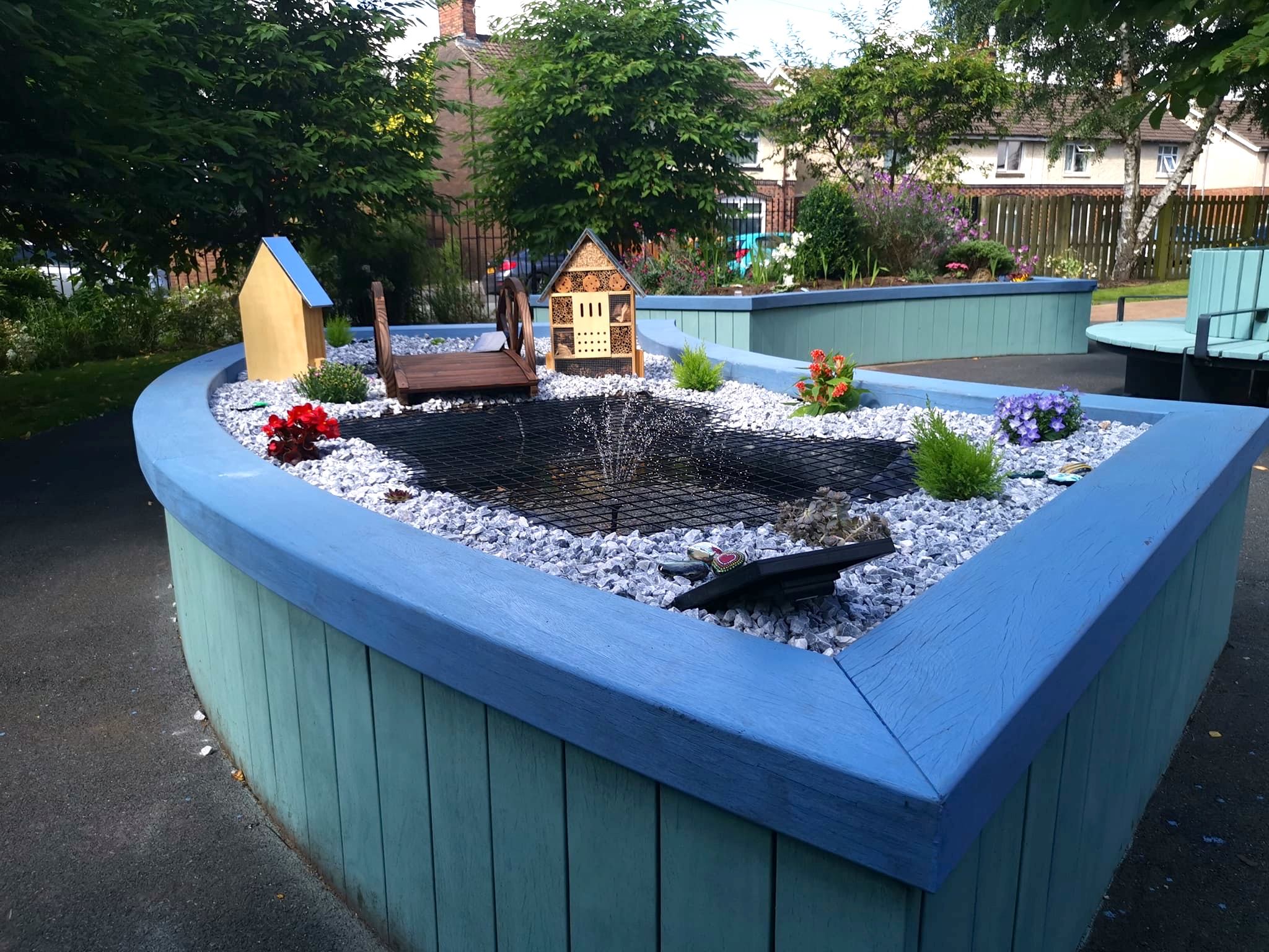 The new garden at Belong Newcastle-under-Lyme care village.