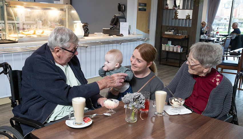 Belong Wigan Intergenerational family in The Bistro