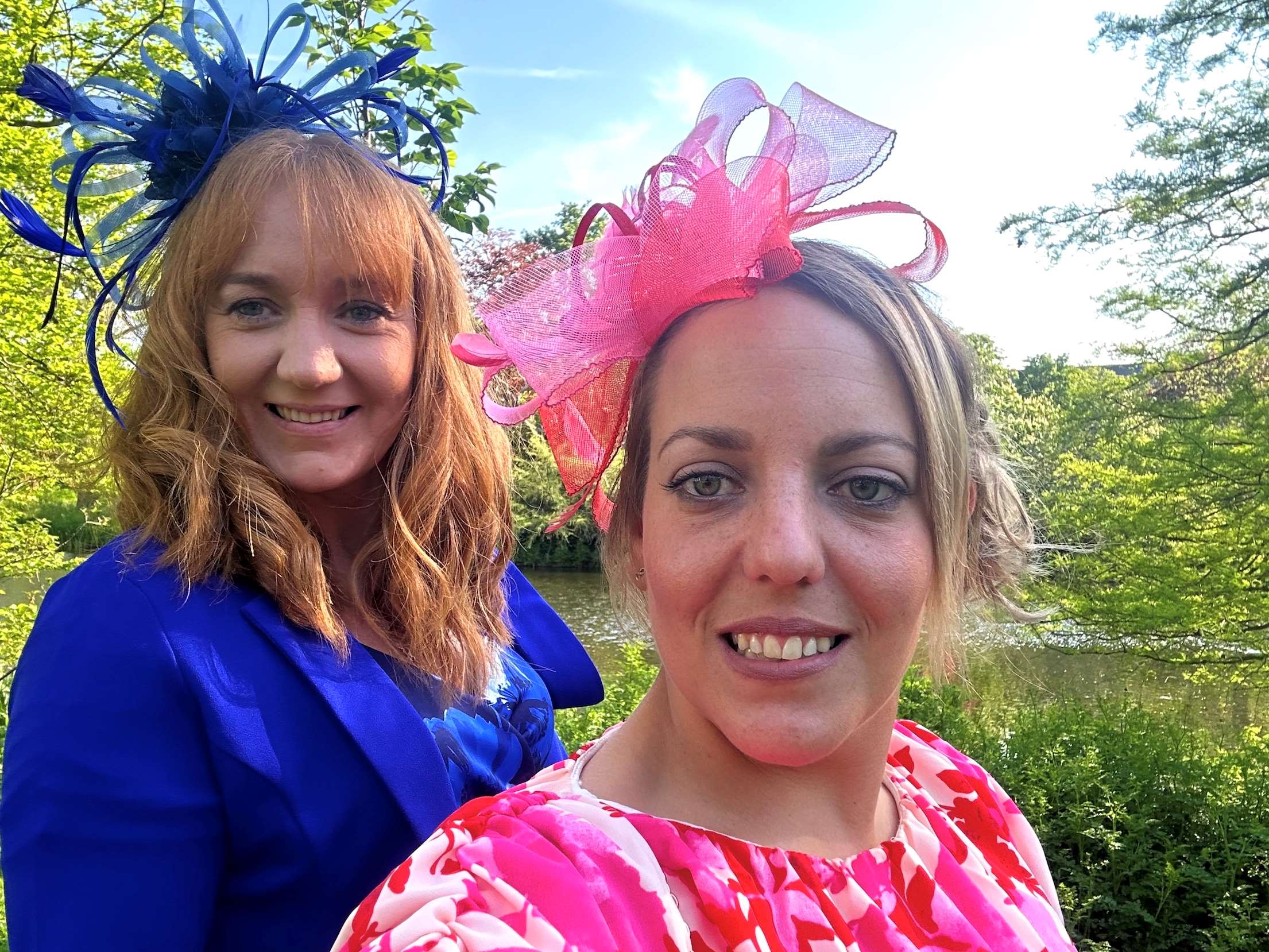 Belong Macclesfield carers Caylie Jones and Laura Barsted enjoy their visit to Buckingham Palace