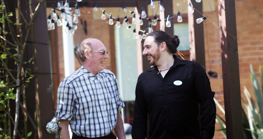 Asset - Belong Crewe - Dean and gent in the garden