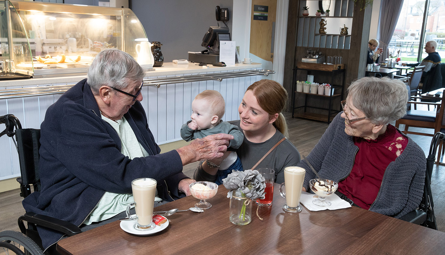 Belong Wigan Intergenerational family in The Bistro