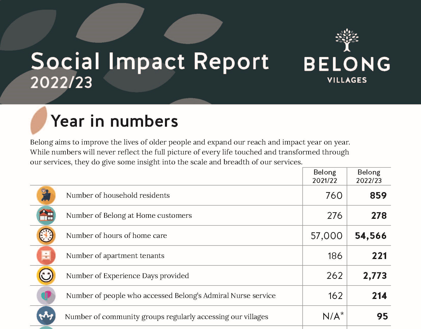 cropped Social Impact Report - at a glance image