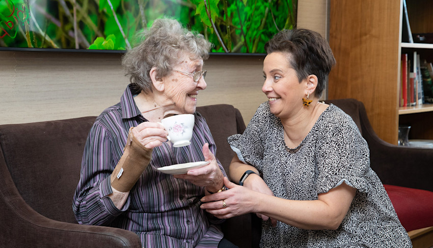 Carer and resident