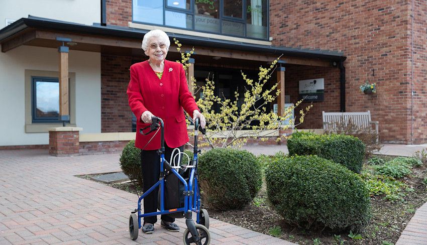 Belong Apartment Tenant outside Belong Warrington