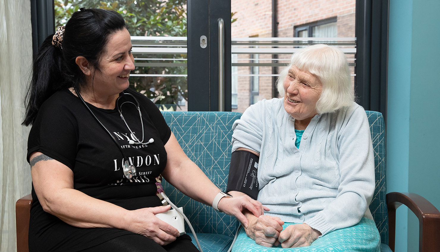 Belong Newcastle-under-Lyme Nurse taking Blood pressure