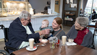 Belong Wigan Intergenerational family in The Bistro