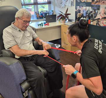 Belong Atherton resident Bill Cartwright regaining independence with exercise specialist Kelly Sullavan