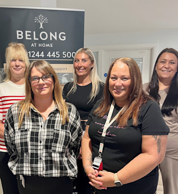 Pictured: Belong at Home Chester team gears up for the Stars of Social Care Awards